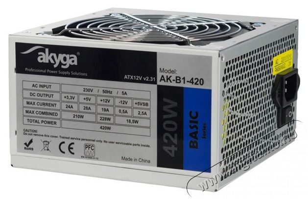 Akyga AK-B1-420 420W ATX Tápegység Iroda és számítástechnika - Egyéb számítástechnikai termék - 394913
