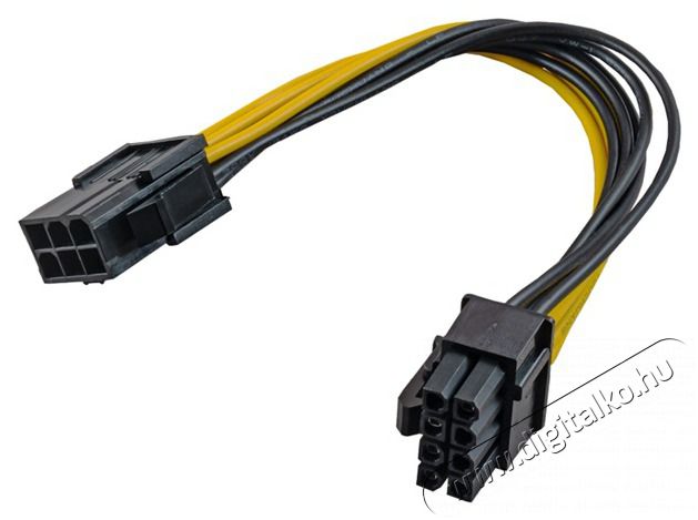 Akyga AK-CA-07 20cm 6-tűs PCI Express - 6+2-tűs PCI Express kábel Iroda és számítástechnika - Egyéb számítástechnikai termék - 394916