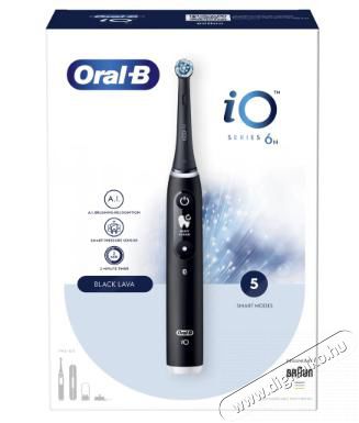 BRAUN Oral-B iO6 elektromos fogkefe - fekete Szépségápolás / Egészség - Száj / fog ápolás - Elektromos fogkefe - 399371