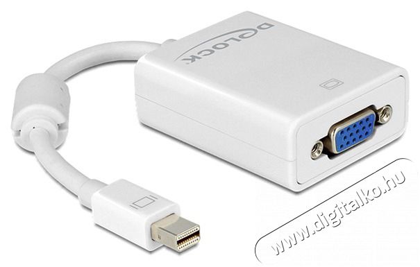 Delock 65130 fehér adapter mini displayport apa > VGA 15 pin anya Tv kiegészítők - Kábel / csatlakozó - Mini DisplayPort kábel - 387534
