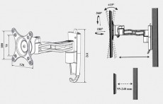 HARMANTRADE ML-L10 Tv kiegészítők - Fali tartó / konzol - Fali tv tartó - 400