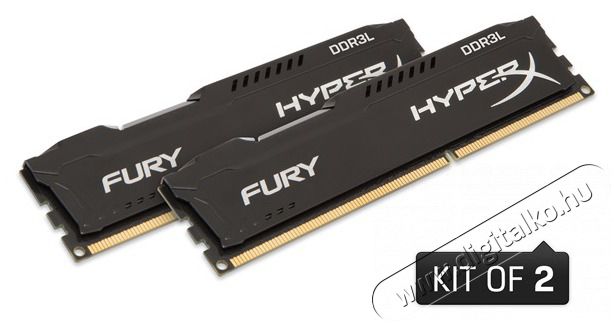 Kingston 16GB/1866MHz DDR-3 (Kit 2db 8GB) HyperX FURY fekete LoVo (HX318LC11FBK2/16) memória Iroda és számítástechnika - 0Adattároló / merevlemez - SSD - 387540