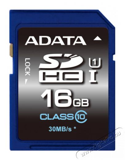 Adata 16GB Premier Class 10 UHS-I SD (ASDH16GUICL10-R) memória kártya Memória kártya / Pendrive - SD / SDHC / SDXC kártya - 342180