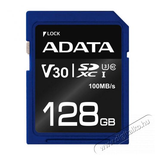 Adata 128GB Premier Pro Class 10 UHS-I U3 SD (ASDX128GUI3V30S-R) memória kártya Memória kártya / Pendrive - SD / SDHC / SDXC kártya - 342174