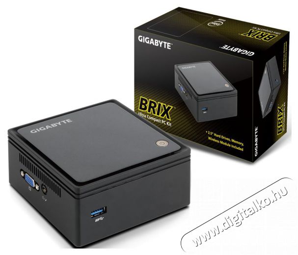 Gigabyte GB-BXBT-2807 Brix Intel barebone mini asztali PC - Fekete Iroda és számítástechnika - Asztali számítógép - 324318