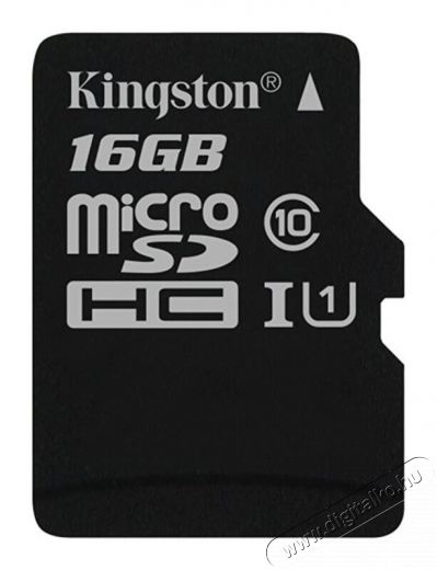 Kingston Canvas Select 80R 16GB Class 10 UHS-I micro SD (SDCS/16GBSP) memória kártya Memória kártya / Pendrive - MicroSD / MicroSDHC kártya - 334407