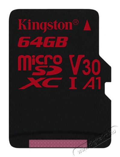 Kingston Canvas React 64GB Class 10 UHS-I U3 micro SD (SDCR/64GBSP) memória kártya Memória kártya / Pendrive - MicroSD / MicroSDHC kártya - 337389