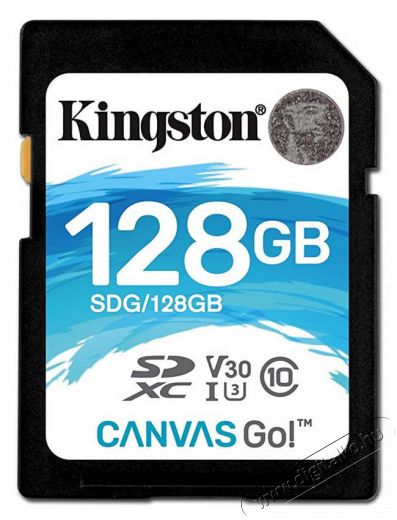 Kingston 128GB SD Canvas Go (SDXC Class 10 UHS-I U3) (SDG/128GB) memória kártya Memória kártya / Pendrive - SD / SDHC / SDXC kártya - 336586