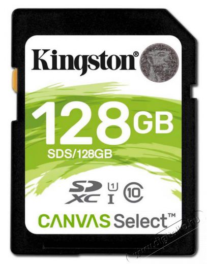 Kingston 128GB SD Canvas Select 80R (SDXC Class 10 UHS-I) (SDS/128GB) memória kártya Memória kártya / Pendrive - SD / SDHC / SDXC kártya - 334402