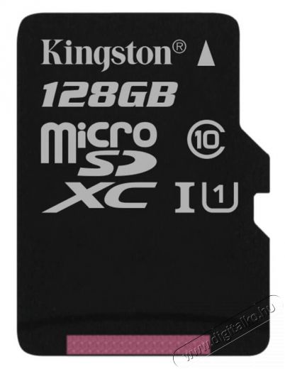 Kingston 128GB SD micro Canvas Select 80R (SDXC Class 10 UHS-I) (SDCS/128GBSP) memória kártya Memória kártya / Pendrive - MicroSD / MicroSDHC kártya - 334404