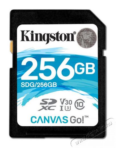Kingston SD 256GB Canvas Go (SDG/256GB) Class 10 UHS-I U3 memória kártya Memória kártya / Pendrive - SD / SDHC / SDXC kártya - 338710