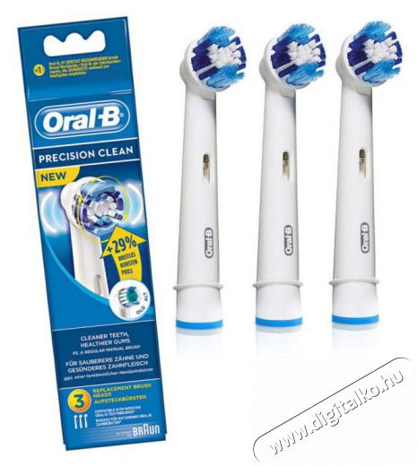 BRAUN Oral-B EB20-3 2+1 db Precision Clean fogkefe pótfej Szépségápolás / Egészség - Száj / fog ápolás - Kiegészítő - 290233