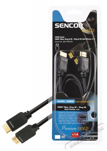 Sencor SAV 165-025 HDMI kábel 2,5m Fotó-Videó kiegészítők - Kábel - Hdmi kábel - 277308