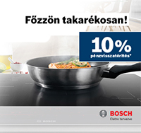 Bosch főzőlapok 10% kedvezménnyel!