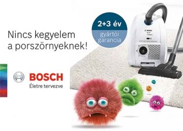 A Bosch porszívóival nincs kegyelem a porszörnyeknek!