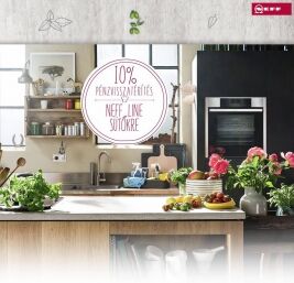 NEFF Line sütők 10% pénzvisszatérítéssel