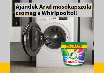 Ajándék Ariel mosókapszula csomag a Whirlpooltól!