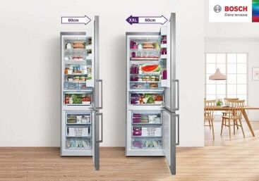 Bosch hűtő-fagyasztó készülékek nagyobb mennyiségű élelmiszerek tárolásához!