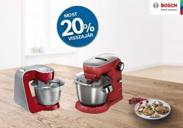 Bosch konyhai robotgépek most 20% pénzvisszatérítéssel!