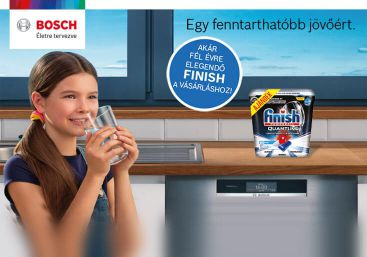Bosch mosogatógéphez akár fél évre elegendő Finish csomag ajándékba!