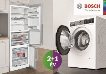 Bosch mosógépek, hűtő- és fagyasztókészülékek 2+1 év gyártói garanciával 2020. december 31-ig!