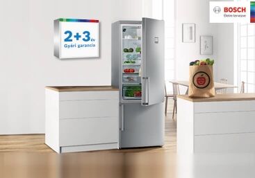 Bosch hűtő- és fagyasztószekrények 2+3 év garanciával!