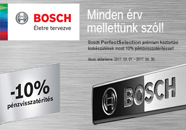 Bosch PerfectSelection kiskészülékek most 10% pénzvisszatérítéssel!