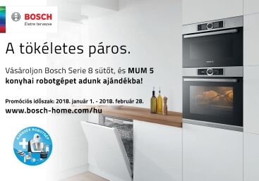 Bosch Serie 8 sütő + ajándék MUM 5 konyhai robotgép