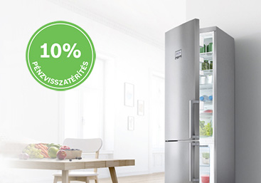 Bosch VitaFresh hűtő- és fagyasztókészülékek 10% pénzvisszatérítéssel