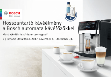 Hosszantartó kávéélmény a Bosch automata kávéfőzőkkel!