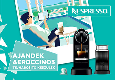 Nespresso kávéfőzők ajándék Aeroccino3 tejhabosítóval!