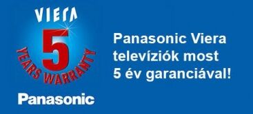 Meghosszabbítva! Panasonic televíziók 2 év helyett 5 év garanciával!