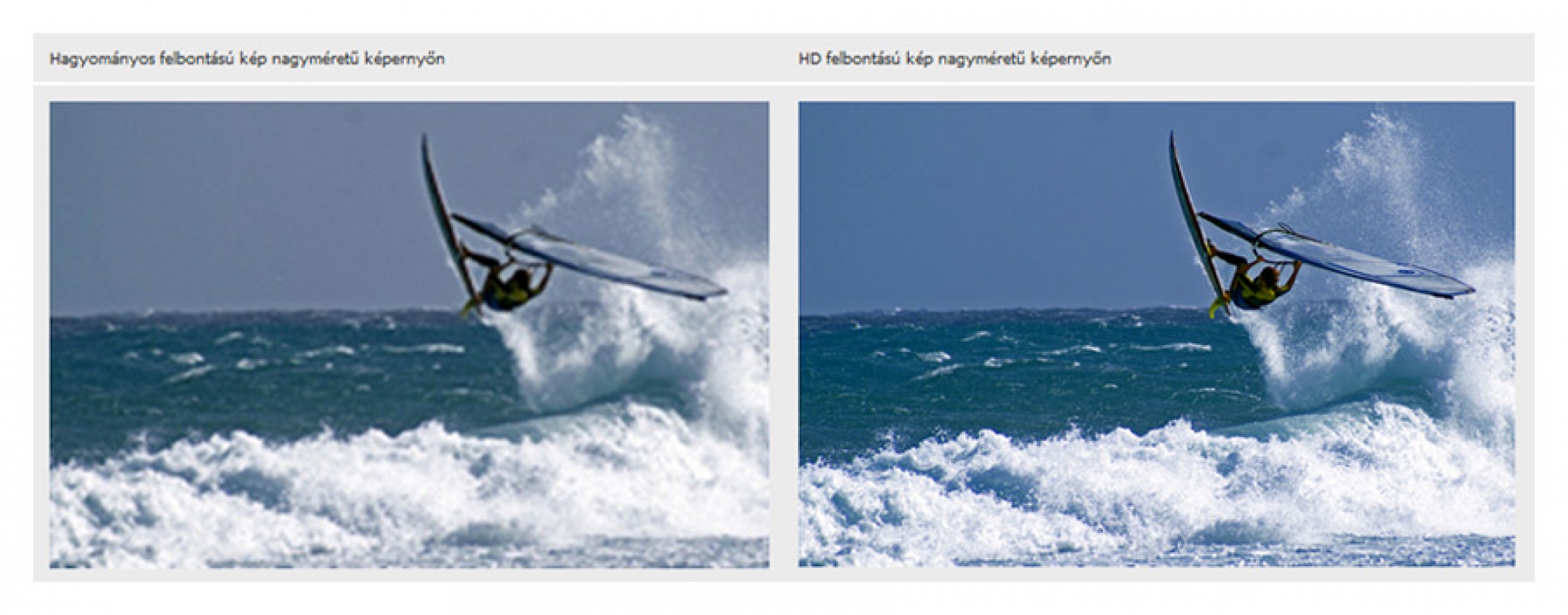 Nagyméretű képernyőn