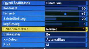TV beállítások