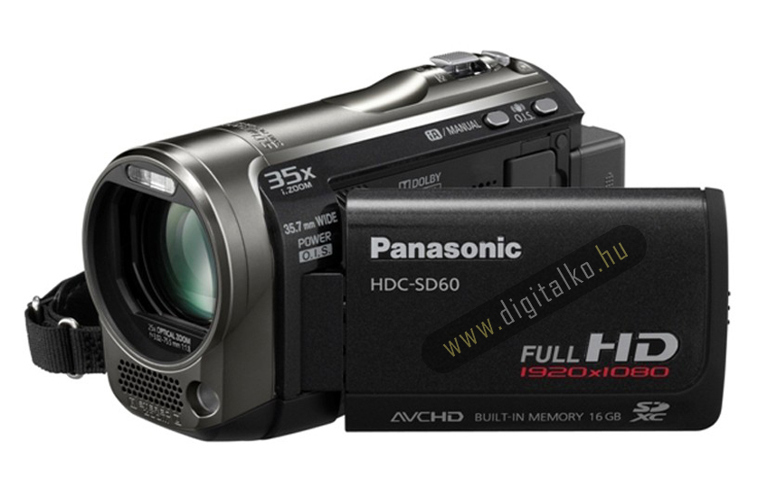 PANASONIC HDC-SD60 Black F&eacute;nyk&eacute;pezőg&eacute;p / kamera - Mem&oacute;riak&aacute;rty&aacute;s videokamera - Kompakt - 1125