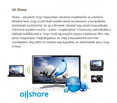 SAMSUNG UE-32C6000 RW Televíziók - LED televízió - 720p HD Ready felbontású - 1017