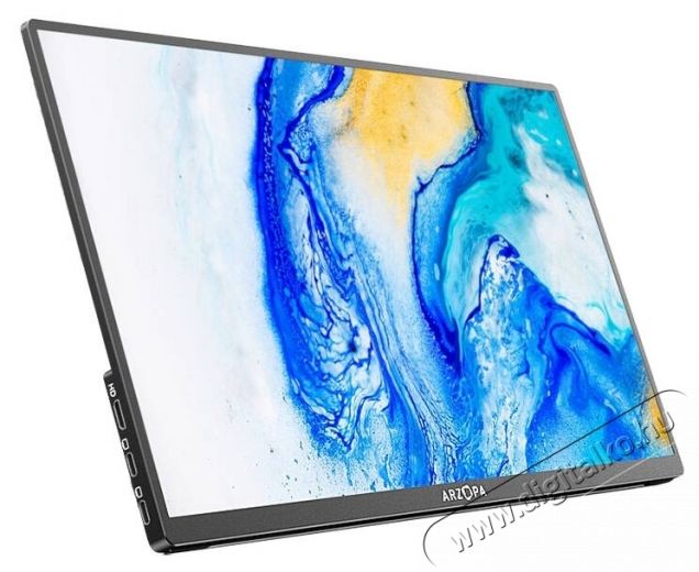Arzopa A1 GAMUT 15.6  IPS LED hordozhat&oacute; monitor, Full HD (1920x1080), 60Hz, Mini HDMI, USB-C, 1W x2 hangsz&oacute;r&oacute;, Konzol kompatibilis, Fekete Iroda &eacute;s sz&aacute;m&iacute;t&aacute;stechnika - Monitor - Monitor - 534248