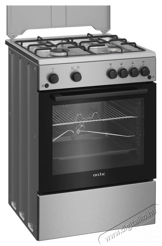 ARCTIC ABGG6611DTTLX G&aacute;ztűzhely, 4 &eacute;gő, Safety Plus, G&aacute;zgrill, Időz&iacute;tő, Elektromos főzőlap/s&uuml;tő gy&uacute;jt&aacute;s, Nagy hat&eacute;konys&aacute;g&uacute; &eacute;gőfejek, 60 cm, Rozsdamentes ac&eacute;l Konyhai term&eacute;kek - S&uuml;tő-főzőlap, tűzhely (szabadon&aacute;ll&oacute;) - G&aacute;zfőzőlap (szabadon&aacute;ll&oacute;) - 534217