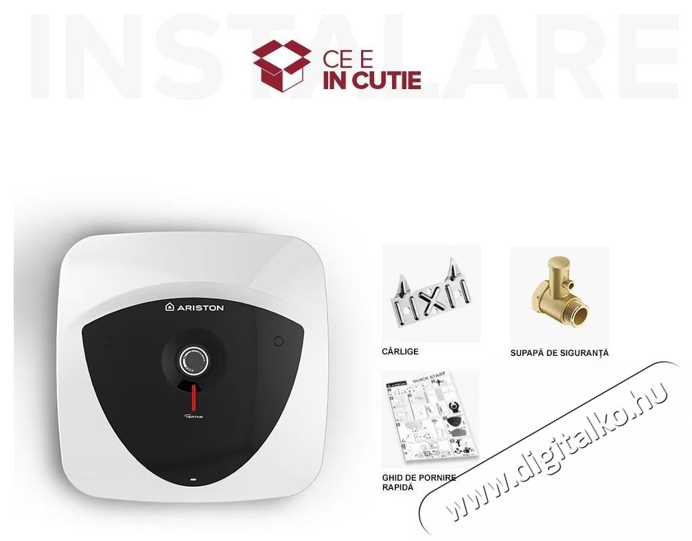 Ariston Andris LUX 10 EU elektromos v&iacute;zmeleg&iacute;tő, 10 l, 1200 W, kivil&aacute;g&iacute;tott LED, IPX5 v&eacute;delem, k&uuml;lső hőszab&aacute;lyz&oacute; H&aacute;ztart&aacute;s / Otthon / K&uuml;lt&eacute;r - V&iacute;zmeleg&iacute;tő / bojler / t&aacute;rol&oacute; - V&iacute;zmeleg&iacute;tő - 534226