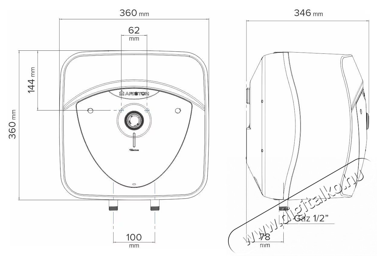 Ariston Andris LUX 15 U EU elektromos v&iacute;zmeleg&iacute;tő, 15 l, 1200 W, LED vil&aacute;g&iacute;t&aacute;s, IPX5 elektromos v&eacute;delem, Be&eacute;p&iacute;t&eacute;si lehetős&eacute;g a mosogat&oacute; f&ouml;l&eacute;, Hőm&eacute;rs&eacute;klet be&aacute;ll&iacute;t&aacute;s H&aacute;ztart&aacute;s / Otthon / K&uuml;lt&eacute;r - V&iacute;zmeleg&iacute;tő / bojler / t&aacute;rol&oacute; - V&iacute;zmeleg&iacute;tő - 534227