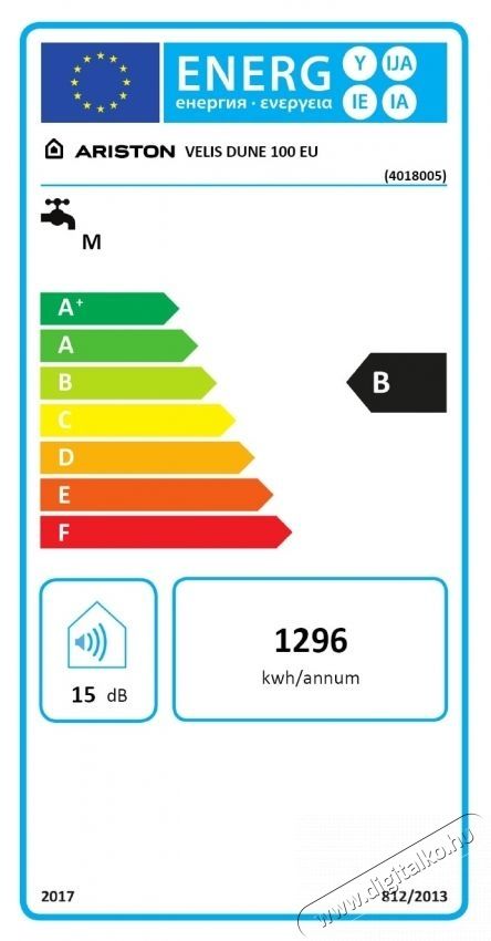 Ariston bojler Ariston Velis Dune 100 EU, 1500W, 100 l, teljes elektronikus vez&eacute;rl&eacute;s, Touch vez&eacute;rl&eacute;s, ECO EVO funkci&oacute;, ez&uuml;stion v&eacute;delem, magn&eacute;zium an&oacute;d, tit&aacute;n zom&aacute;ncozott tart&aacute;ly, Feh&eacute;r H&aacute;ztart&aacute;s / Otthon / K&uuml;lt&eacute;r - V&iacute;zmeleg&iacute;tő / bojler / t&aacute;rol&oacute; - Bojler / melegv&iacute;z t&aacute;rol&oacute; - 534232