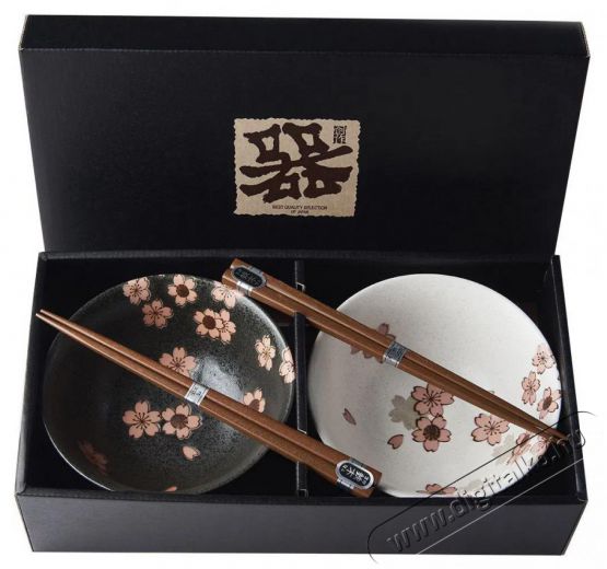 Made In Japan Cherry Blossom Tálkészlet pálcikákkal, 400 ml, 2 db Konyhai termékek - Edény - Edény készlet - 515591
