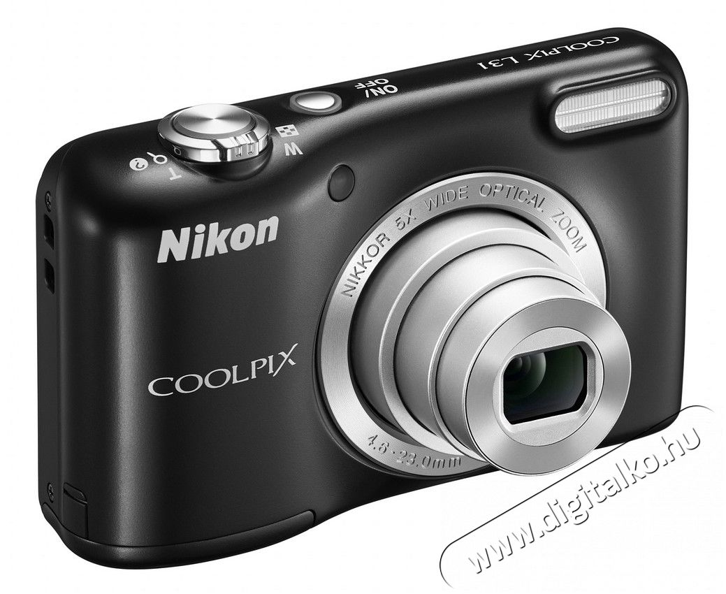 Nikon CoolPix L31 - fekete (2 év garancia!) + Színes tok Fényképezőgép / kamera - Kompakt fényképezőgép - Normál tudású kompakt - 289028