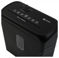 A+ Office DD6 Iratmegsemmis&iacute;tő, 6 lap, 4x40mm, konfetti, Fekete Iroda &eacute;s sz&aacute;m&iacute;t&aacute;stechnika - Iratmegsemmis&iacute;tő - 534053