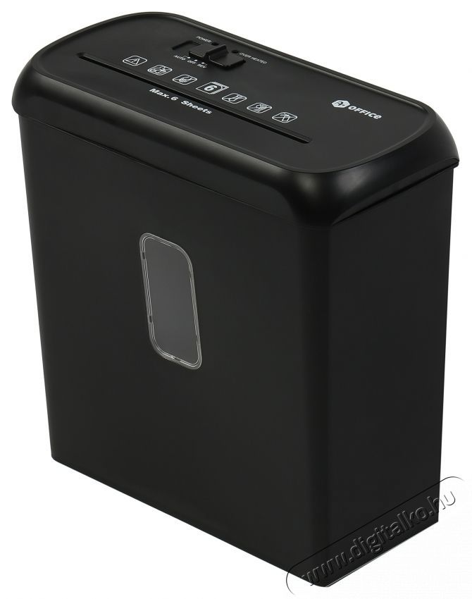 A+ Office DD6 Iratmegsemmis&iacute;tő, 6 lap, 4x40mm, konfetti, Fekete Iroda &eacute;s sz&aacute;m&iacute;t&aacute;stechnika - Iratmegsemmis&iacute;tő - 534053