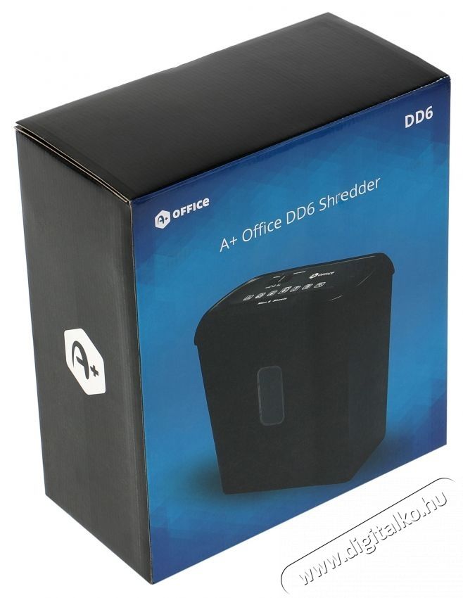 A+ Office DD6 Iratmegsemmis&iacute;tő, 6 lap, 4x40mm, konfetti, Fekete Iroda &eacute;s sz&aacute;m&iacute;t&aacute;stechnika - Iratmegsemmis&iacute;tő - 534053