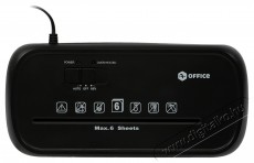 A+ Office DD6 Iratmegsemmis&iacute;tő, 6 lap, 4x40mm, konfetti, Fekete Iroda &eacute;s sz&aacute;m&iacute;t&aacute;stechnika - Iratmegsemmis&iacute;tő - 534053