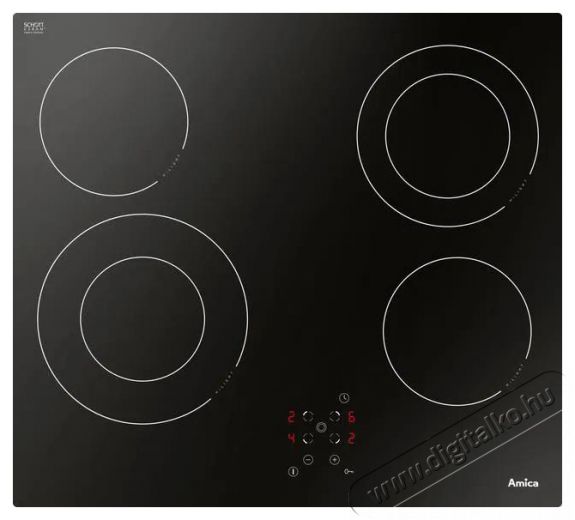 Amica DS 6422 B Konyhai termékek - Sütő-főzőlap, tűzhely (beépíthető) - Elektromos főzőlap (beépíthető) - 515136