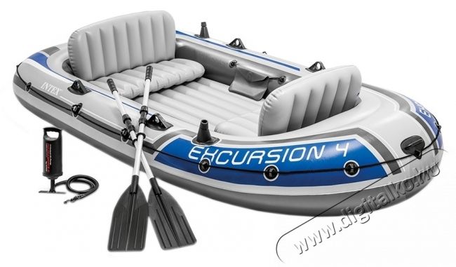 Intex Excursion Felf&uacute;jhat&oacute; 4 szem&eacute;lyes cs&oacute;nak, pumpa, evezőlap&aacute;tok, 315 x 165 x 43 cm H&aacute;ztart&aacute;s / Otthon / K&uuml;lt&eacute;r - J&aacute;t&eacute;k / Sport - V&iacute;zi j&aacute;t&eacute;k - 534319