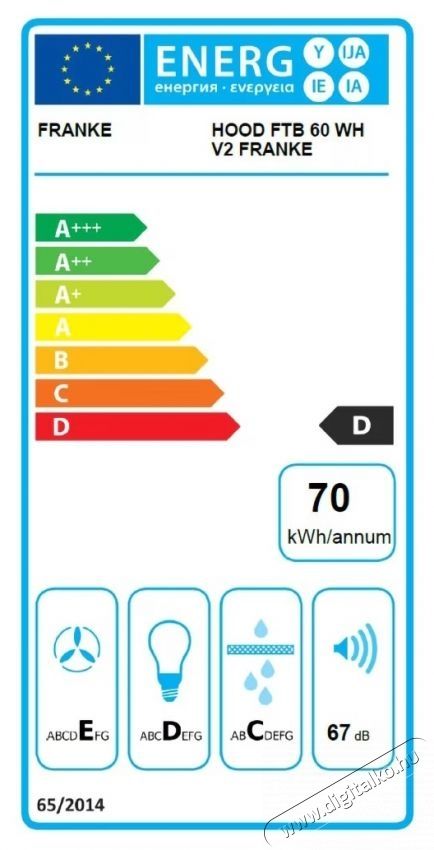 Franke FTB 60 WH V2 teleszk&oacute;pos be&eacute;p&iacute;thető p&aacute;raelsz&iacute;v&oacute;, teljes&iacute;tm&eacute;ny 310 mc/h, LED vil&aacute;g&iacute;t&aacute;s, 60 cm, feh&eacute;r Konyhai term&eacute;kek - P&aacute;raelsz&iacute;v&oacute; - Be&eacute;p&iacute;thető / kih&uacute;zhat&oacute; - 534288
